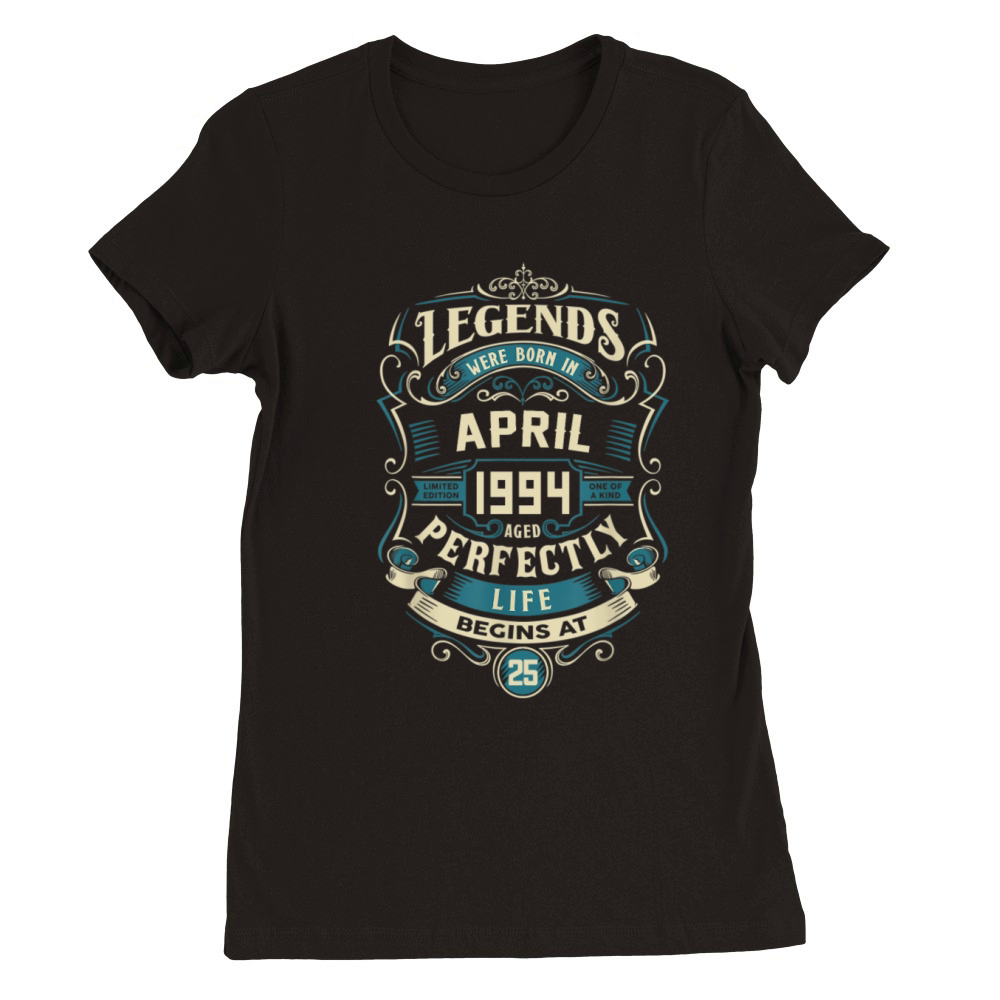 Retro Vintage April 1994 birthday Premium Womens Crewneck T-shirt