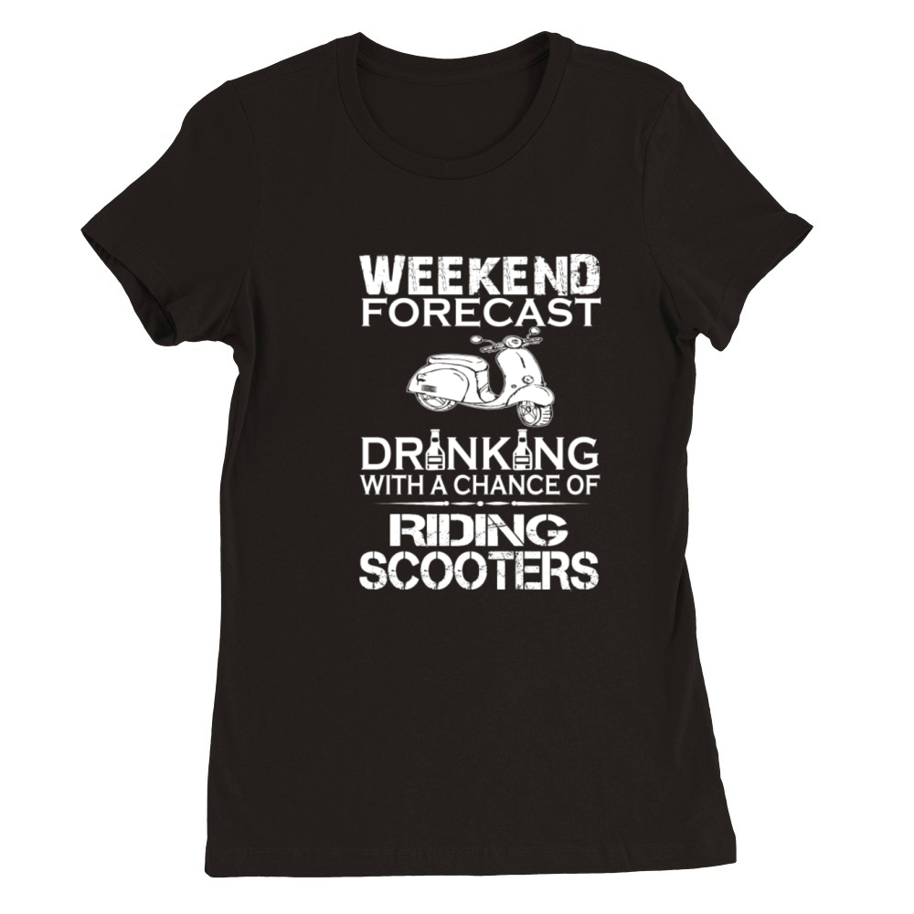 WEEKEND WITH SCOOTERS Premium Womens Crewneck T-shirt