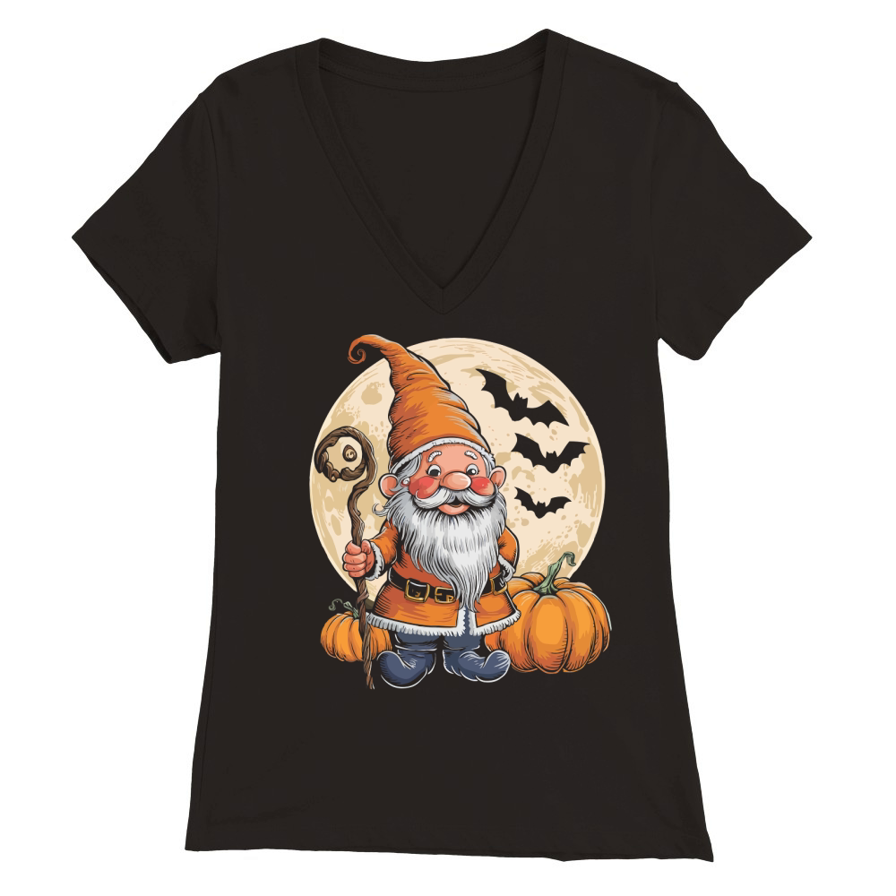 Gnome Halloween Premium Womens V-Neck T-shirt