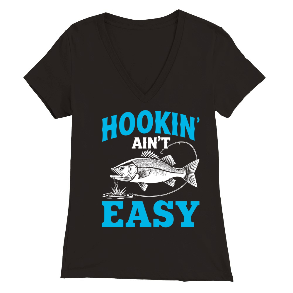 Hookin Premium Womens V-Neck T-shirt