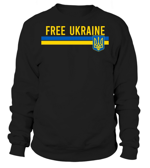Free Ukraine flag art minimalist Sweatshirt Unisex