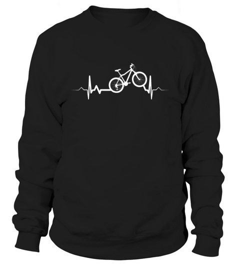 Mountain Bike Heartbeat Gift Sweatshirt Unisex
