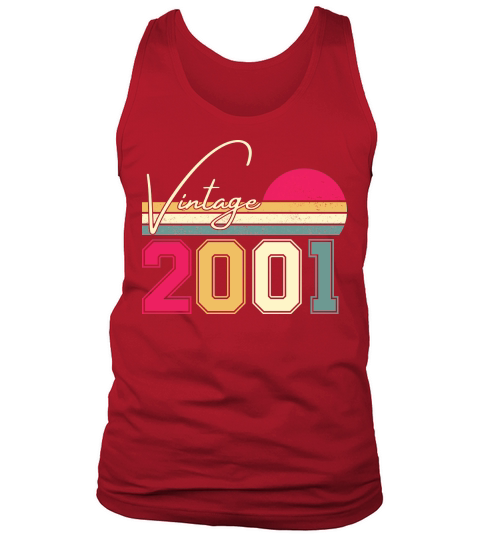 Birthday  Vintage Classic Born In 2001 Tank Top Unisex