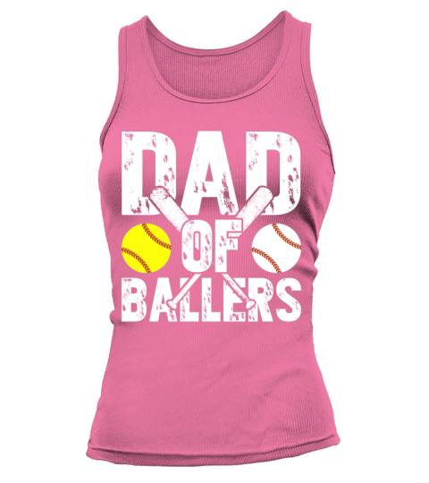 Dad of Ballers Baseball Softball Father Day Tank top Woman