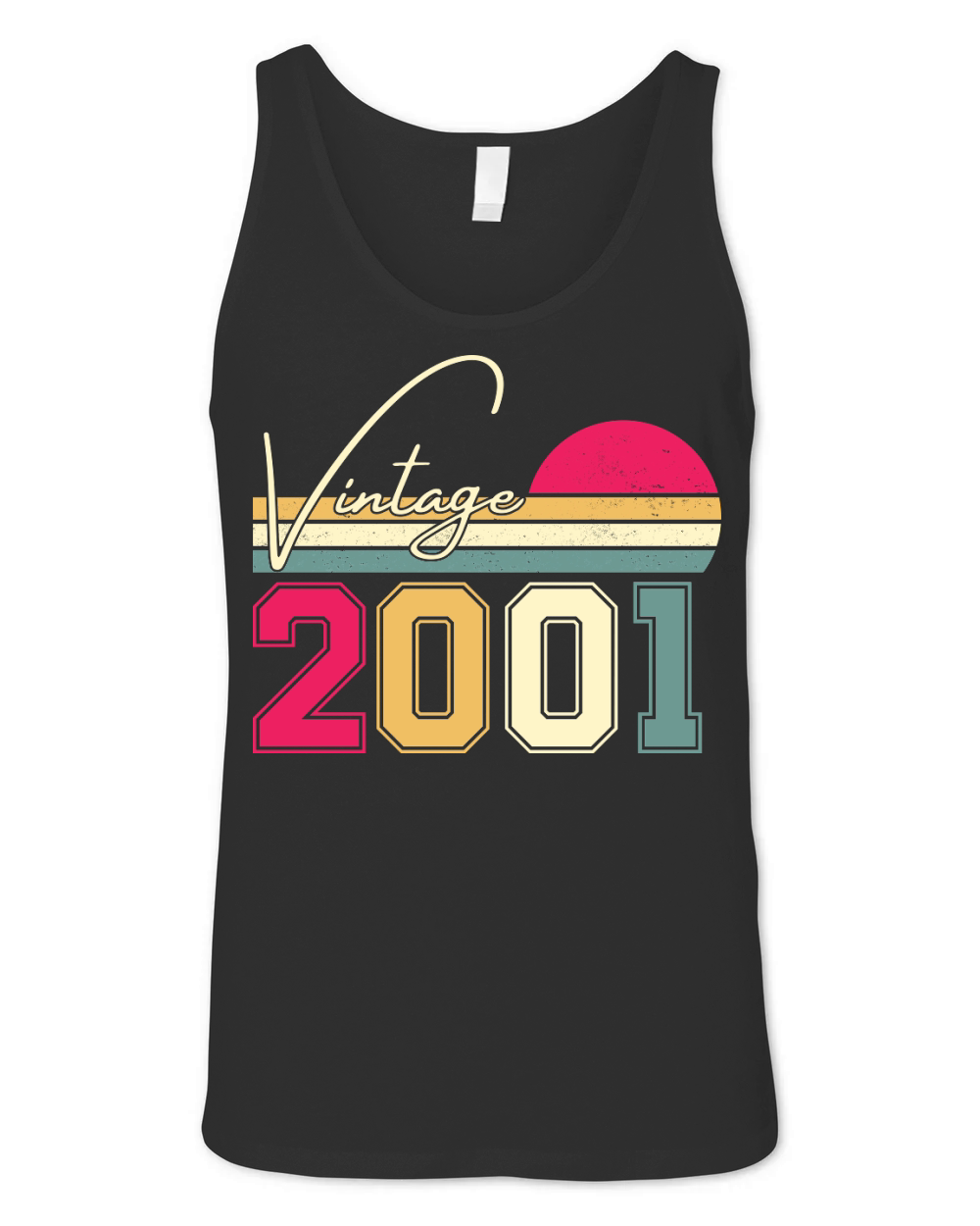 Birthday  Vintage Classic Born In 2001 Unisex Jersey Tank