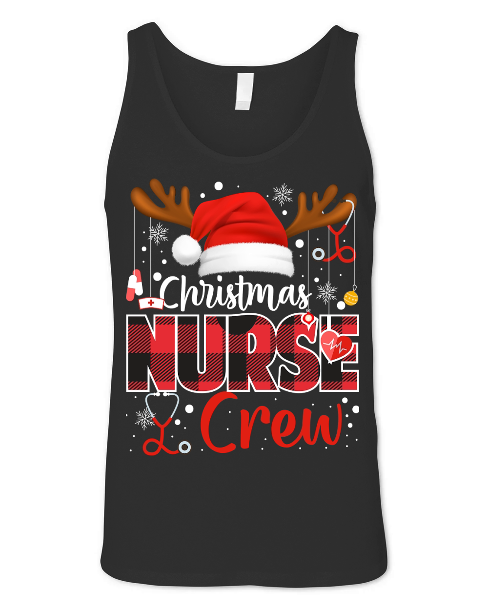 christmas nurse crew Unisex Jersey Tank