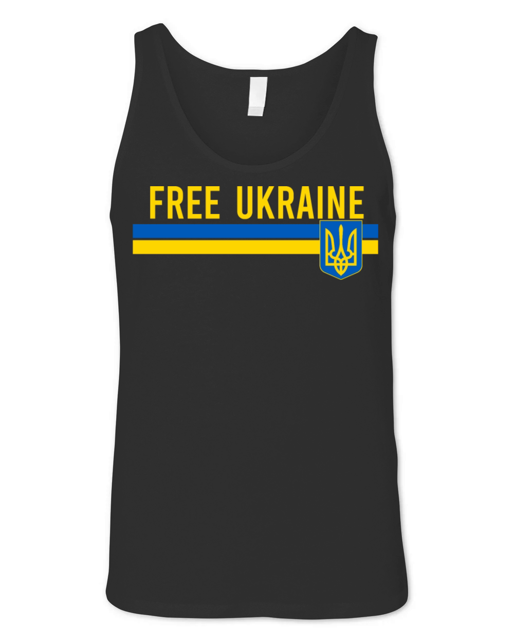 Free Ukraine flag art minimalist Unisex Jersey Tank