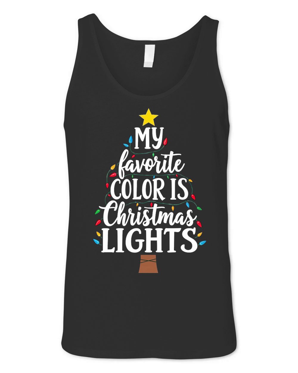 My favorite color is christmas lights 2 Unisex Jersey Tank