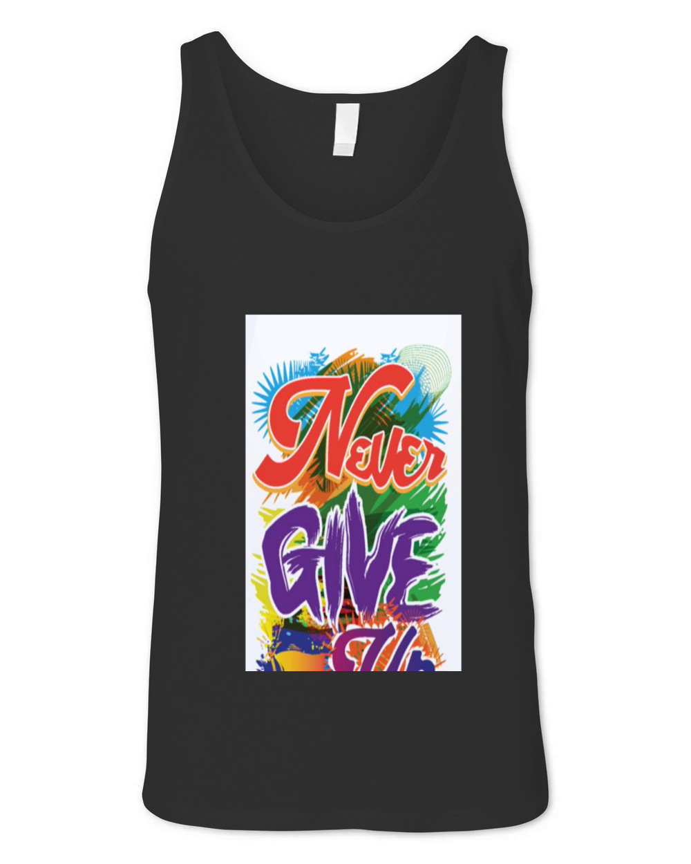 Never give up Unisex Jersey Tank
