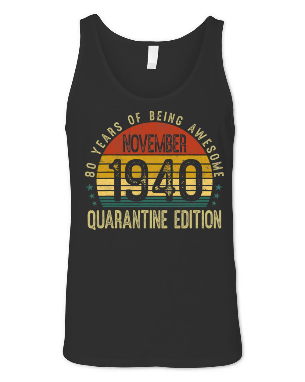 November 1940 Quarantine Edition 80th Birthday Unisex Jersey Tank
