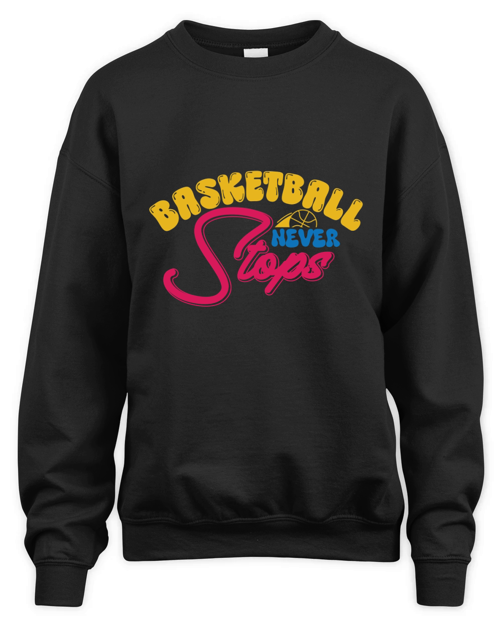 Basketball Never Stops Unisex Premium Crewneck Sweatshirt