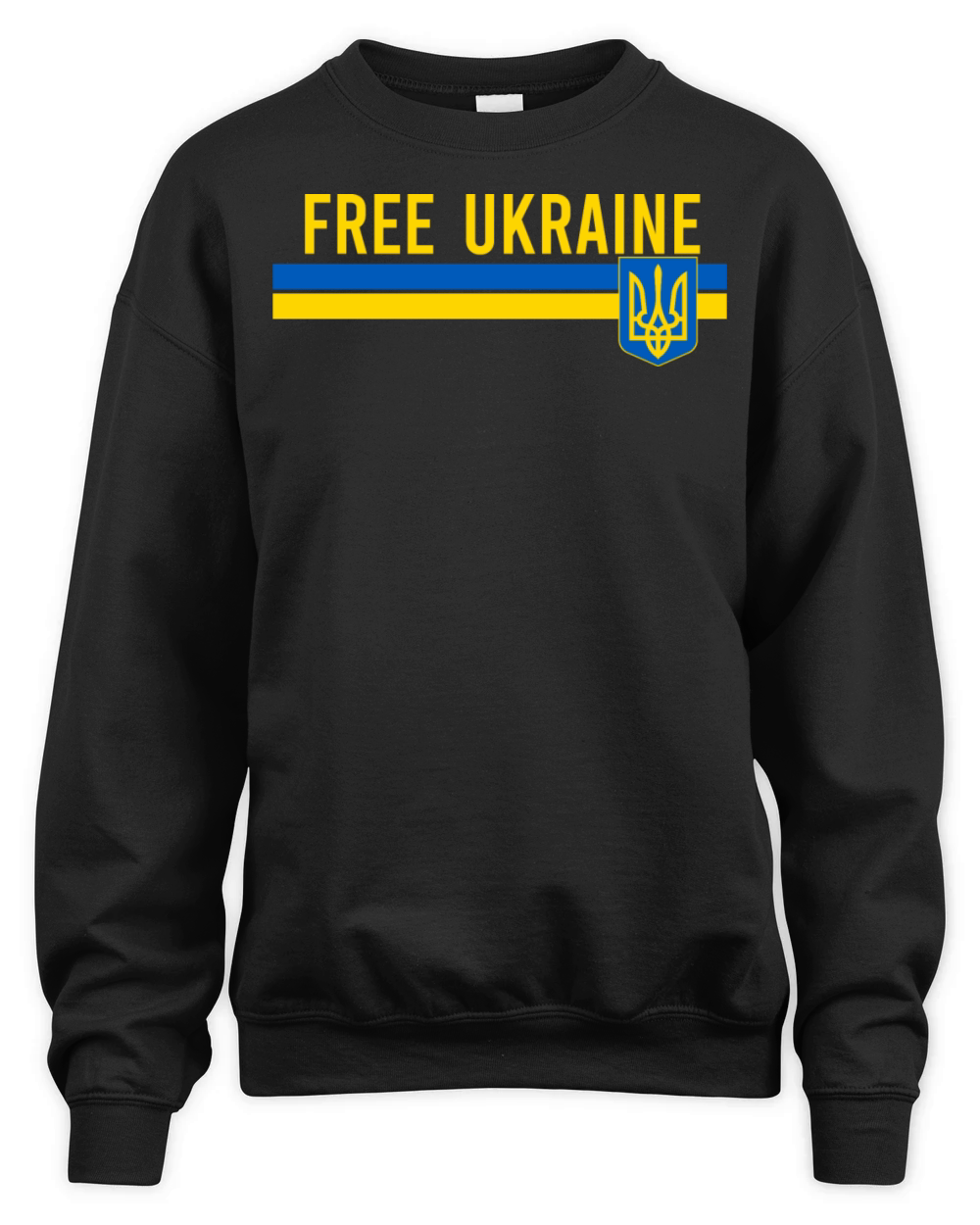 Free Ukraine flag art minimalist Unisex Premium Crewneck Sweatshirt
