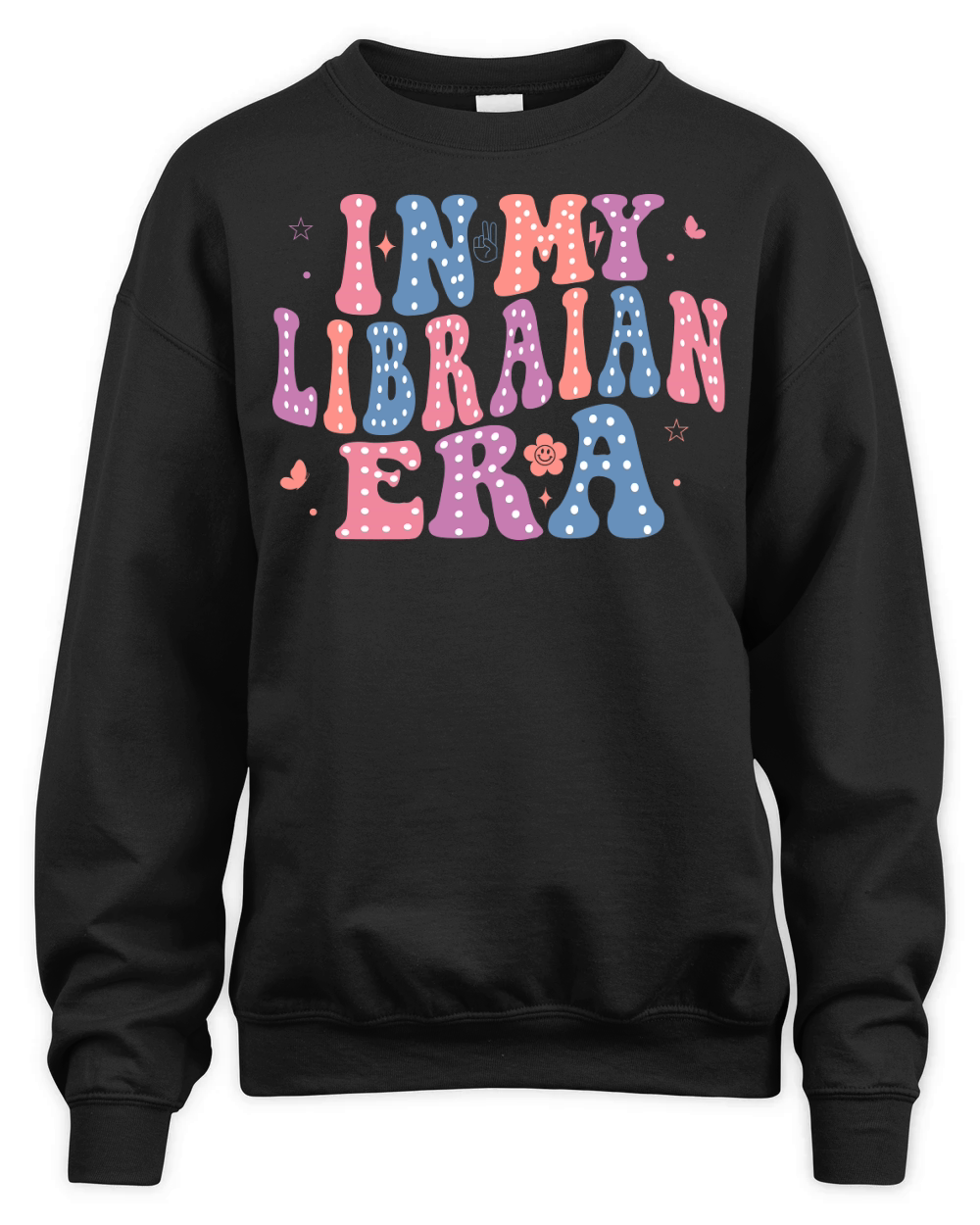 In My Librarian Era wavy02 Unisex Premium Crewneck Sweatshirt