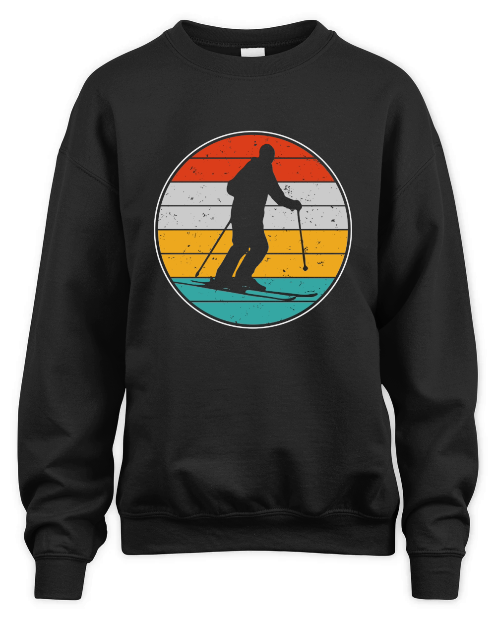 Retro Vintage Skiing Unisex Premium Crewneck Sweatshirt