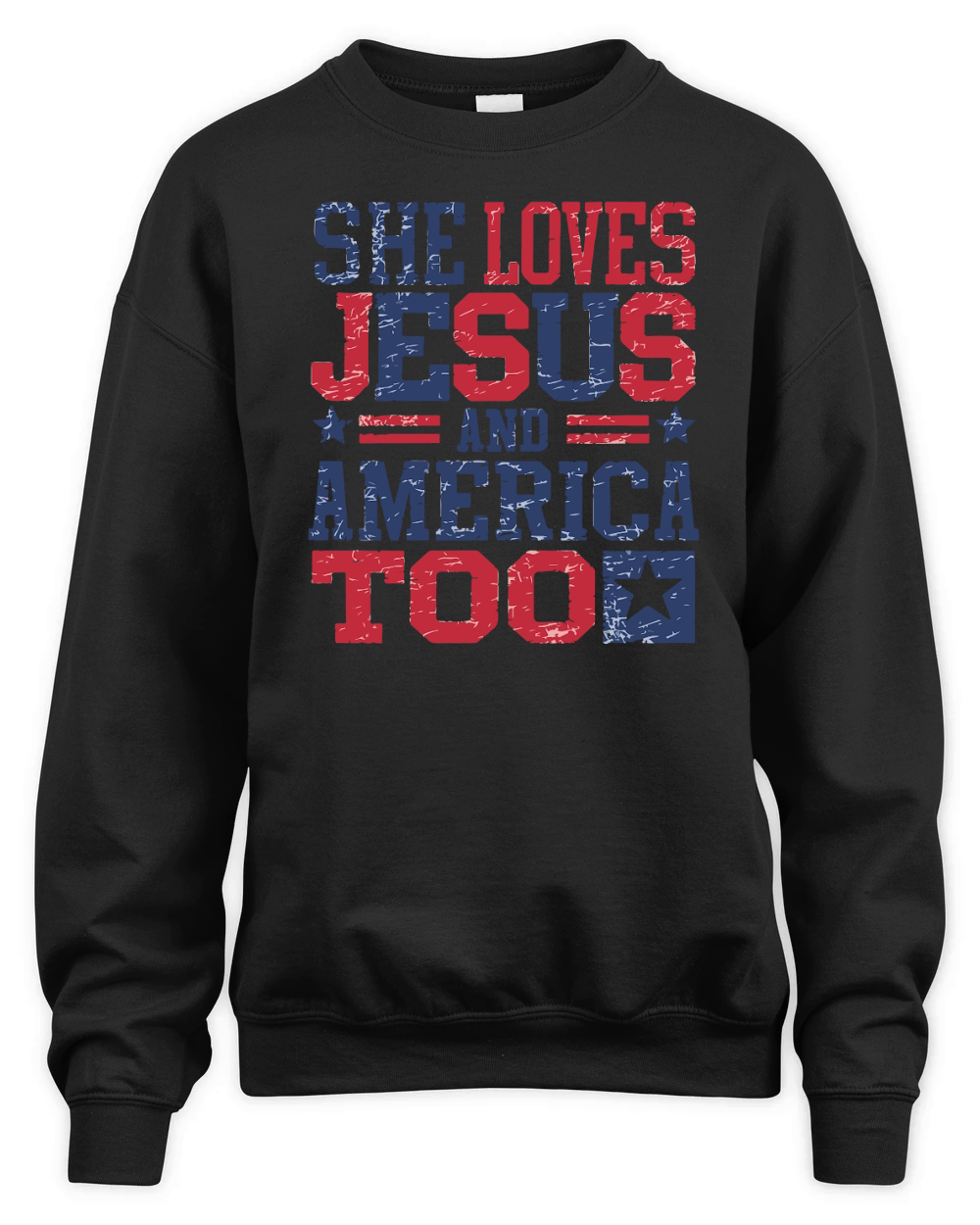 She Loves Jesus and America too Unisex Premium Crewneck Sweatshirt