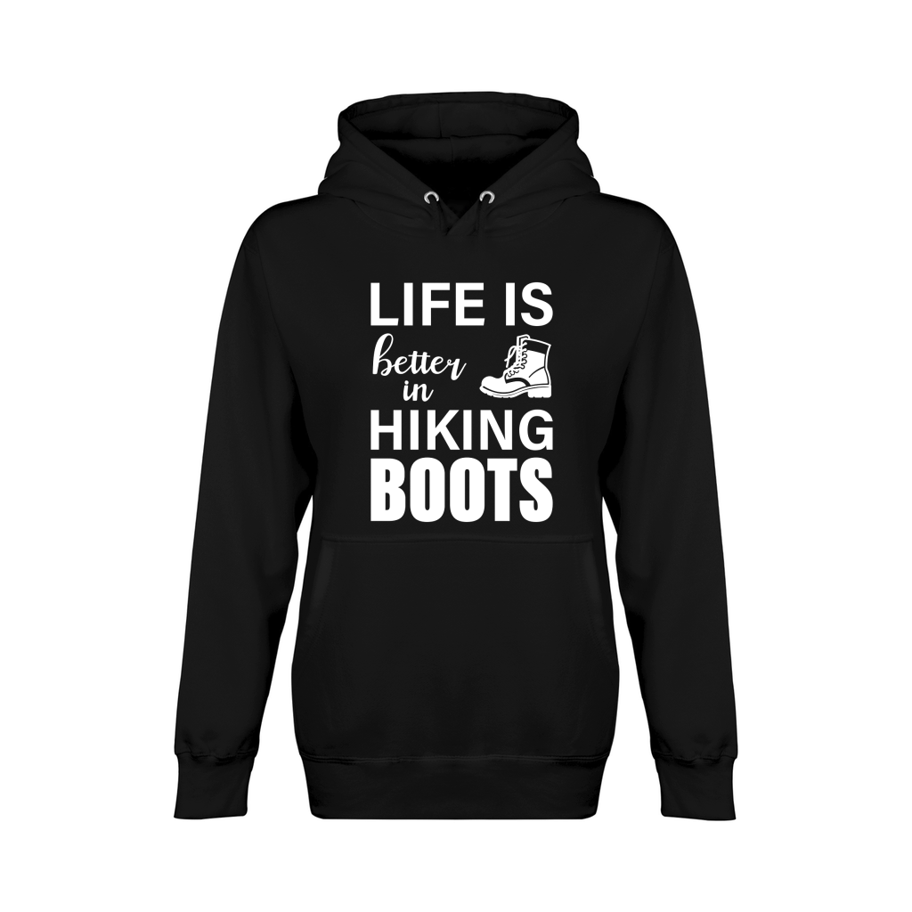 LIFE IS BETTER IN HIKING BOOTS Unisex Premium Pullover Hoodie