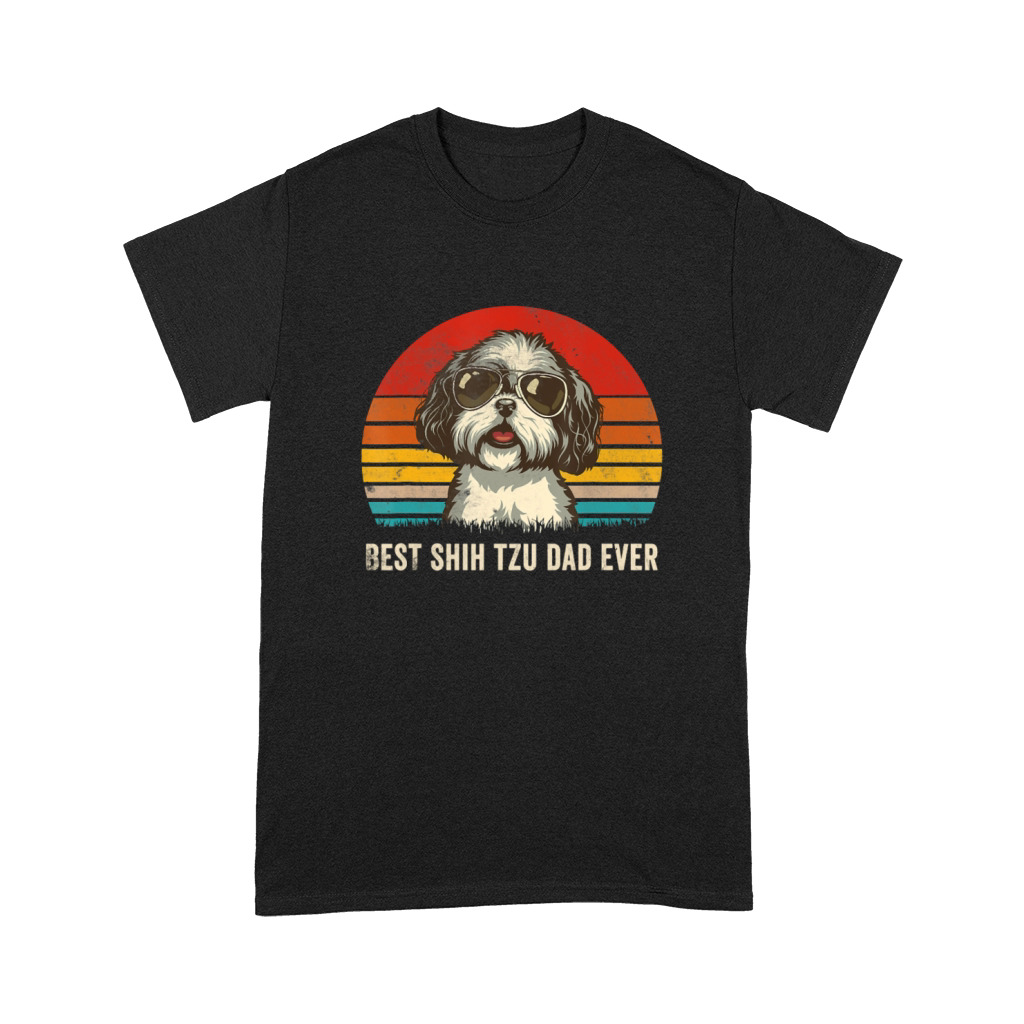 Best Shih Tzu Dad Ever Vintage Dog Lover Gift Unisex T-Shirt