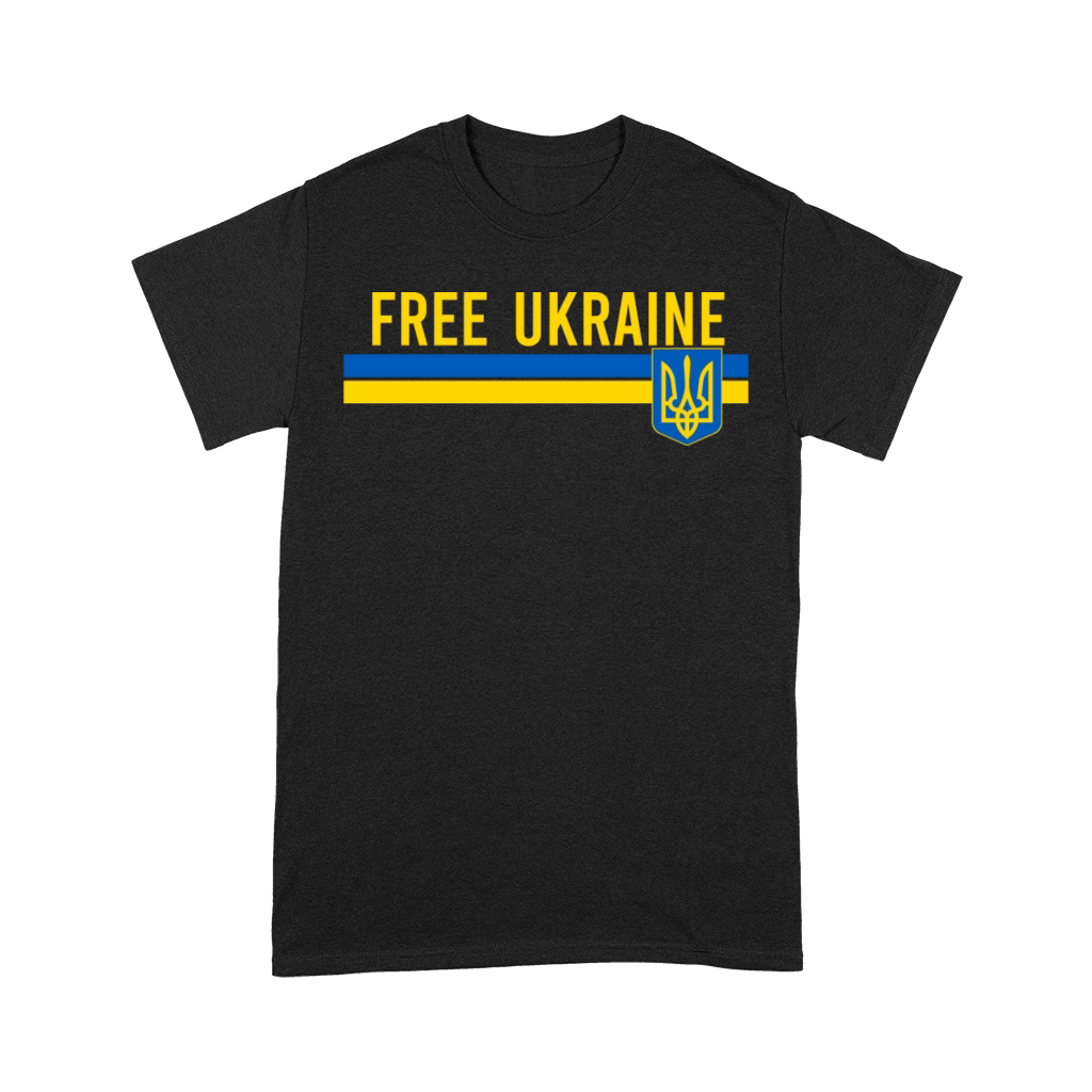 Free Ukraine flag art minimalist Unisex T-Shirt
