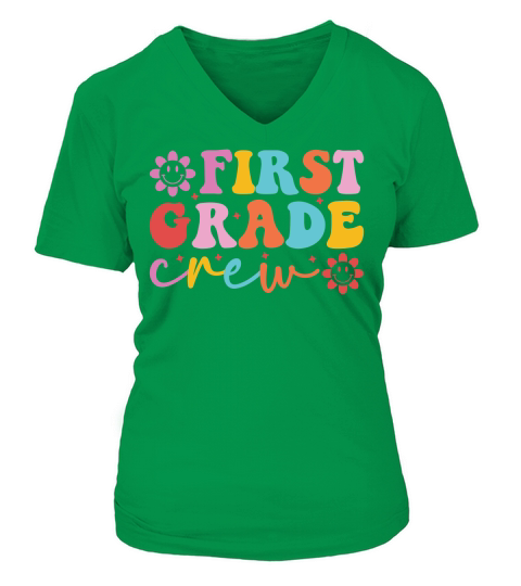 First grade crew V-neck T-Shirt Woman