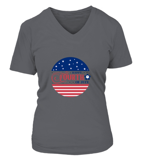 Happy Fourth Of July 03 V-neck T-Shirt Woman