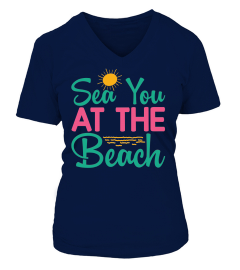 Sea you at the beach V-neck T-Shirt Woman