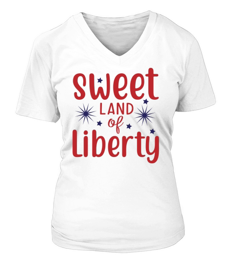 sweet land of liberty V-neck T-Shirt Woman