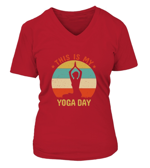 THIS IS MY YOGA DAY V-neck T-Shirt Woman