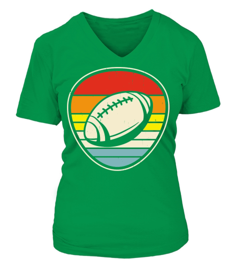 Vintage Rugby Player V-neck T-Shirt Woman