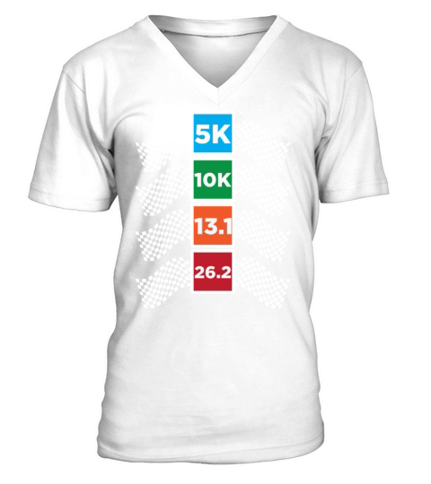 Marathoner Running Marathon Achievements Runner V-Neck T-shirt
