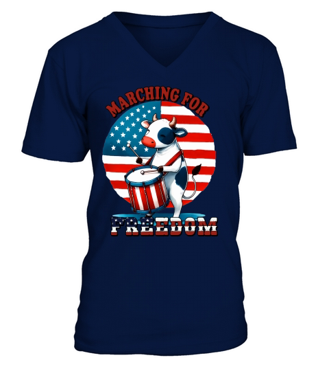 Marching for freedom V-Neck T-shirt
