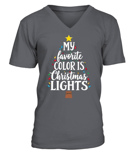 My favorite color is christmas lights 2 V-Neck T-shirt