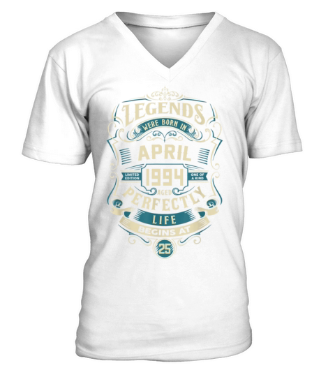 Retro Vintage April 1994 birthday V-Neck T-shirt
