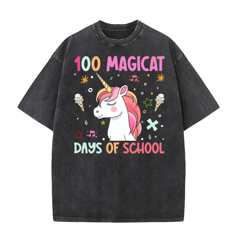 100 Magical Days of School 04 Washed T-Shirt