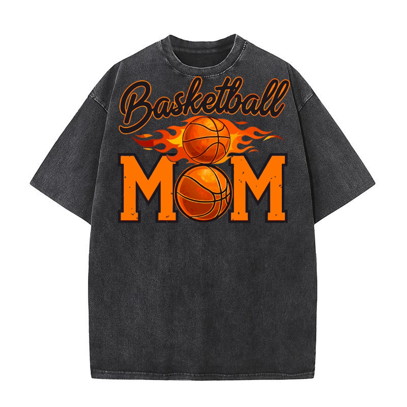 Basketball Mom 2 02 Washed T-Shirt