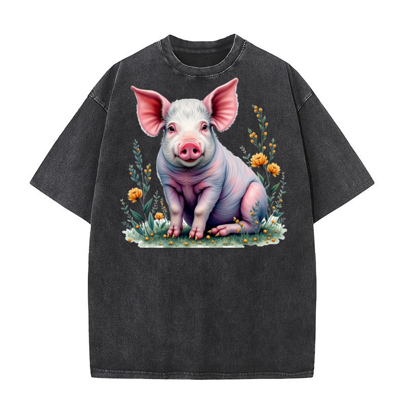 Pig Fur Pink 07 Washed T-Shirt