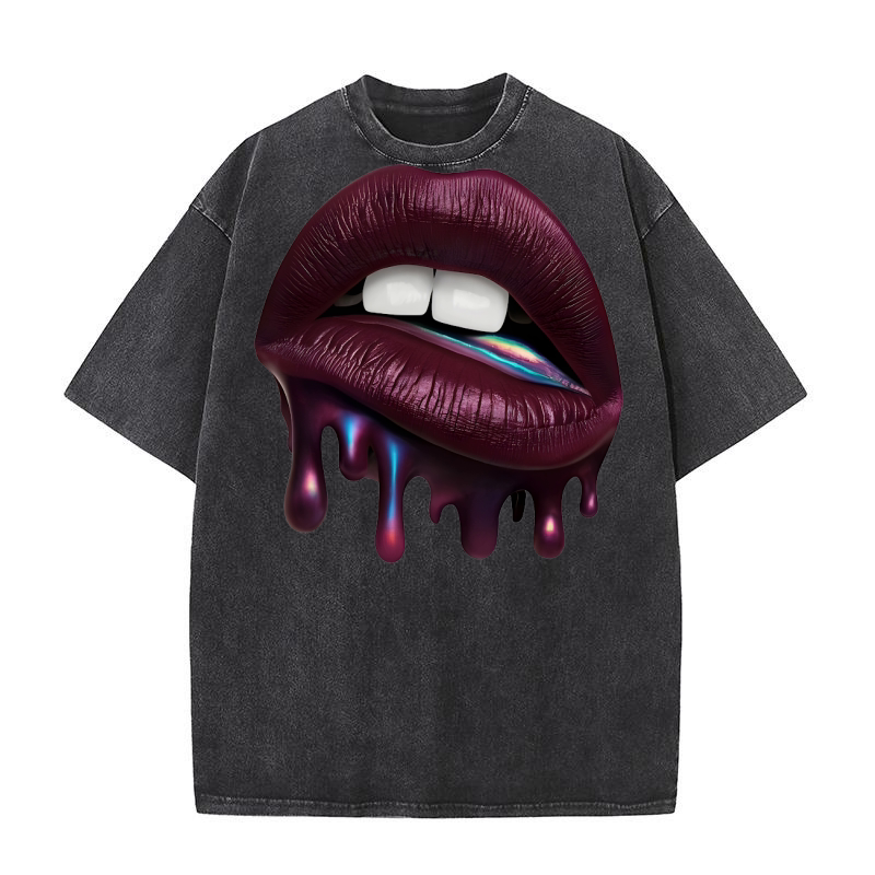 Womens Honey Glazed Lips31 Washed T-Shirt