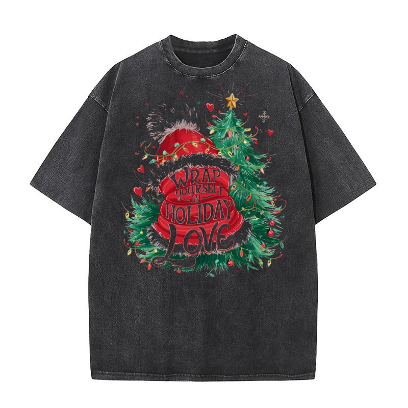 Wrap yourself in holiday love Washed T-Shirt