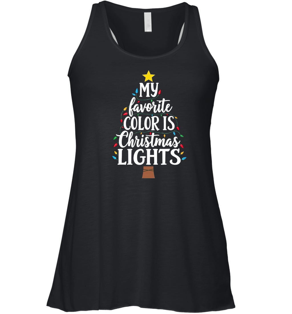My favorite color is christmas lights 2 Women's Flowy Tank Top