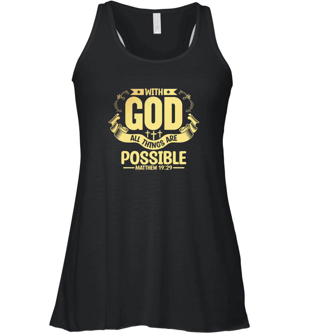 With God All Things are Possible Women's Flowy Tank Top