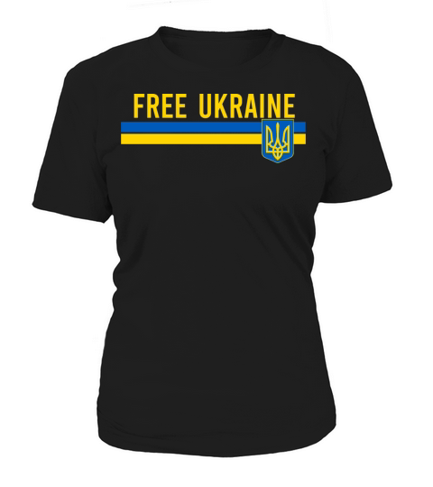 Free Ukraine flag art minimalist Women's T-Shirt
