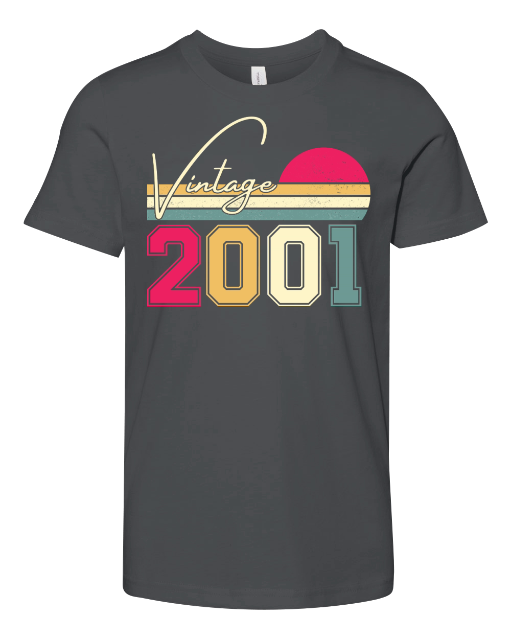 Birthday  Vintage Classic Born In 2001 Youth Unisex Jersey Tee