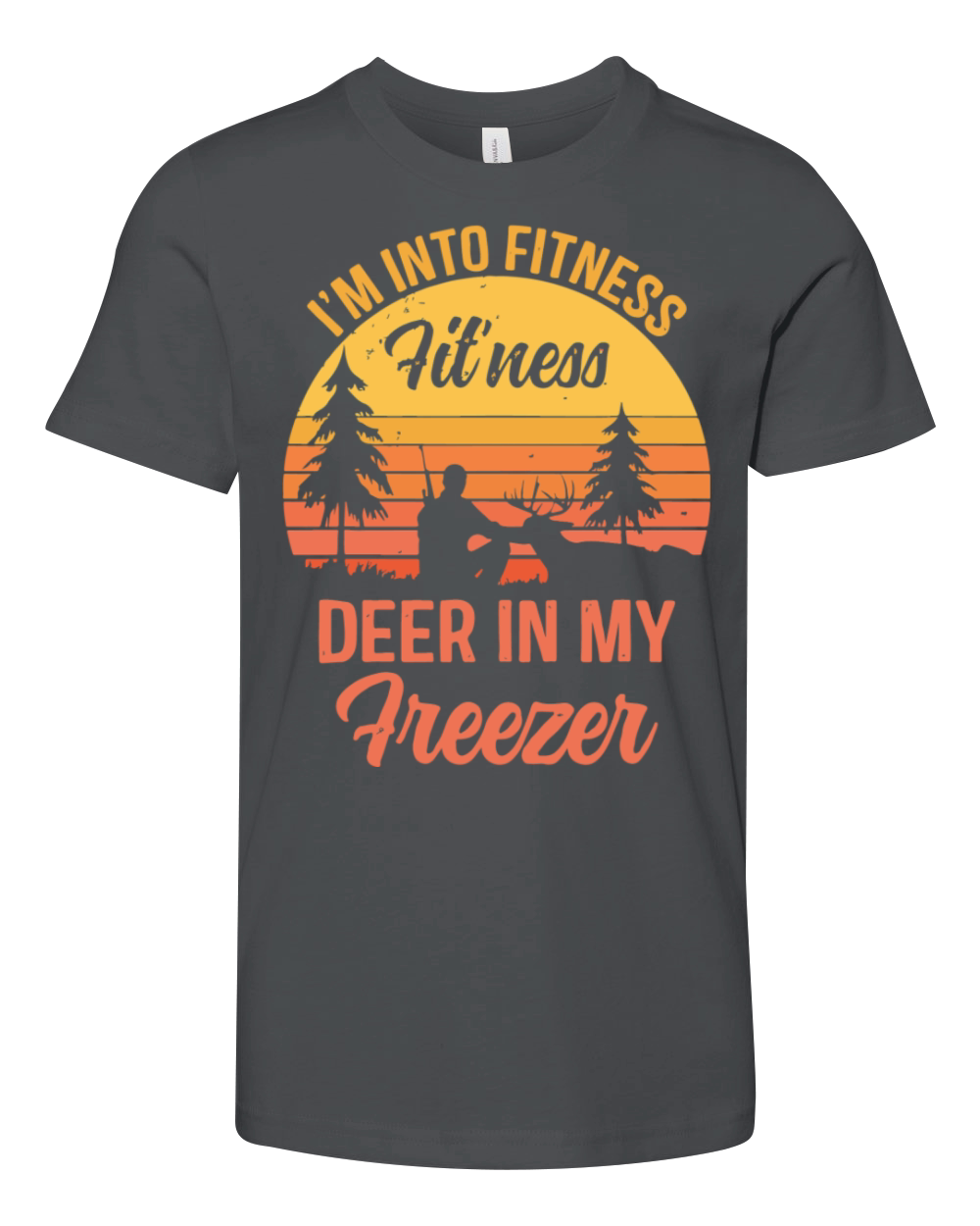 Buck Funny Deer Hunting Hunter Fitness Youth Unisex Jersey Tee