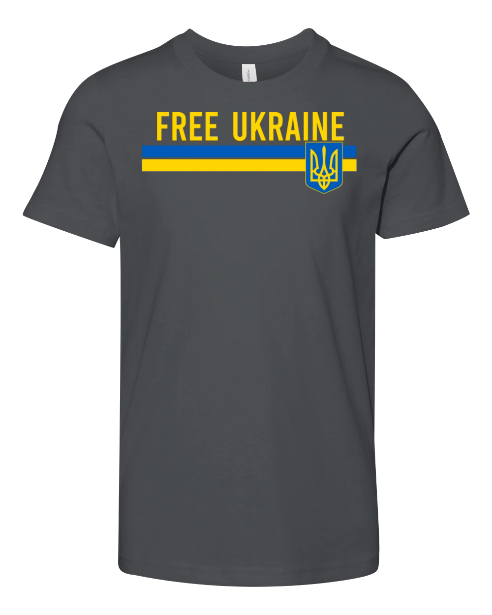 Free Ukraine flag art minimalist Youth Unisex Jersey Tee