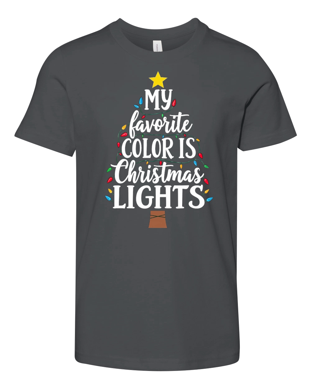 My favorite color is christmas lights 2 Youth Unisex Jersey Tee