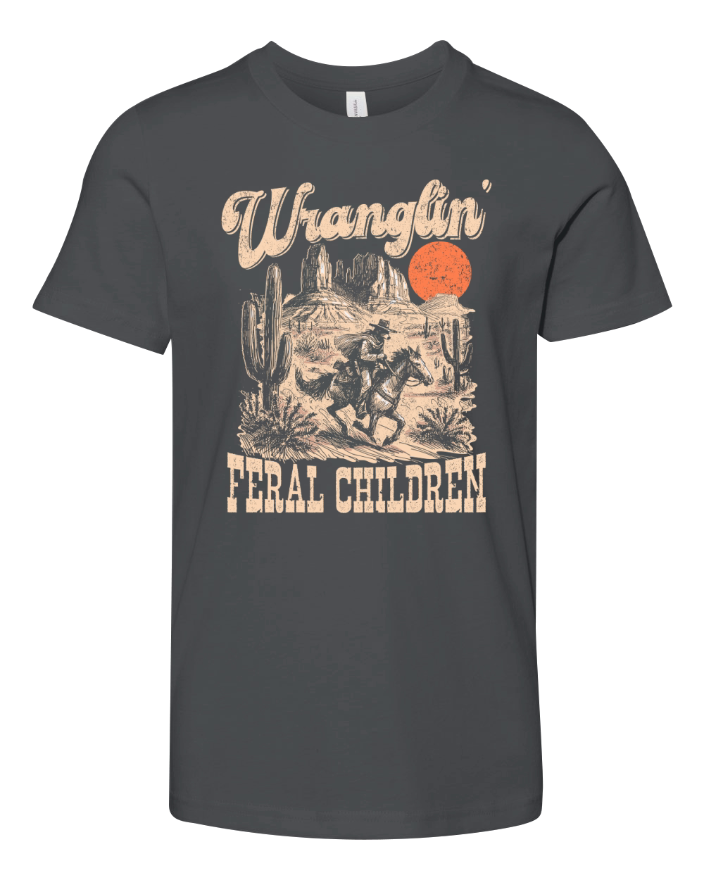 Raccoon Cowboy Color TR Youth Unisex Jersey Tee