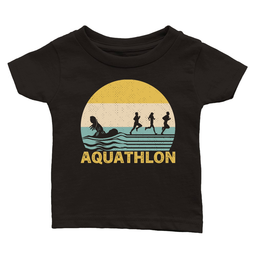 Sunset Aquathlon Vintage Retro Classic Baby Crewneck T-shirt
