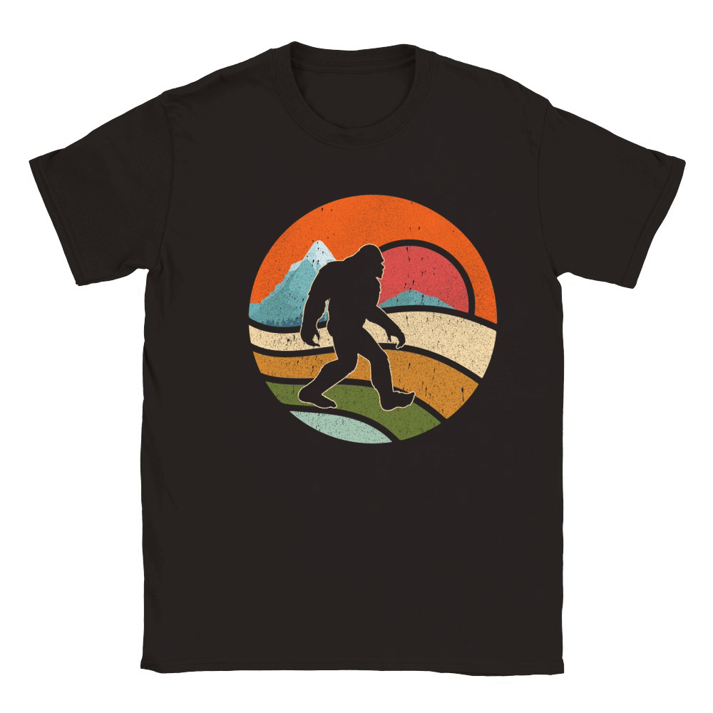 118. Retro Bigfoot Classic Kids Crewneck T-shirt