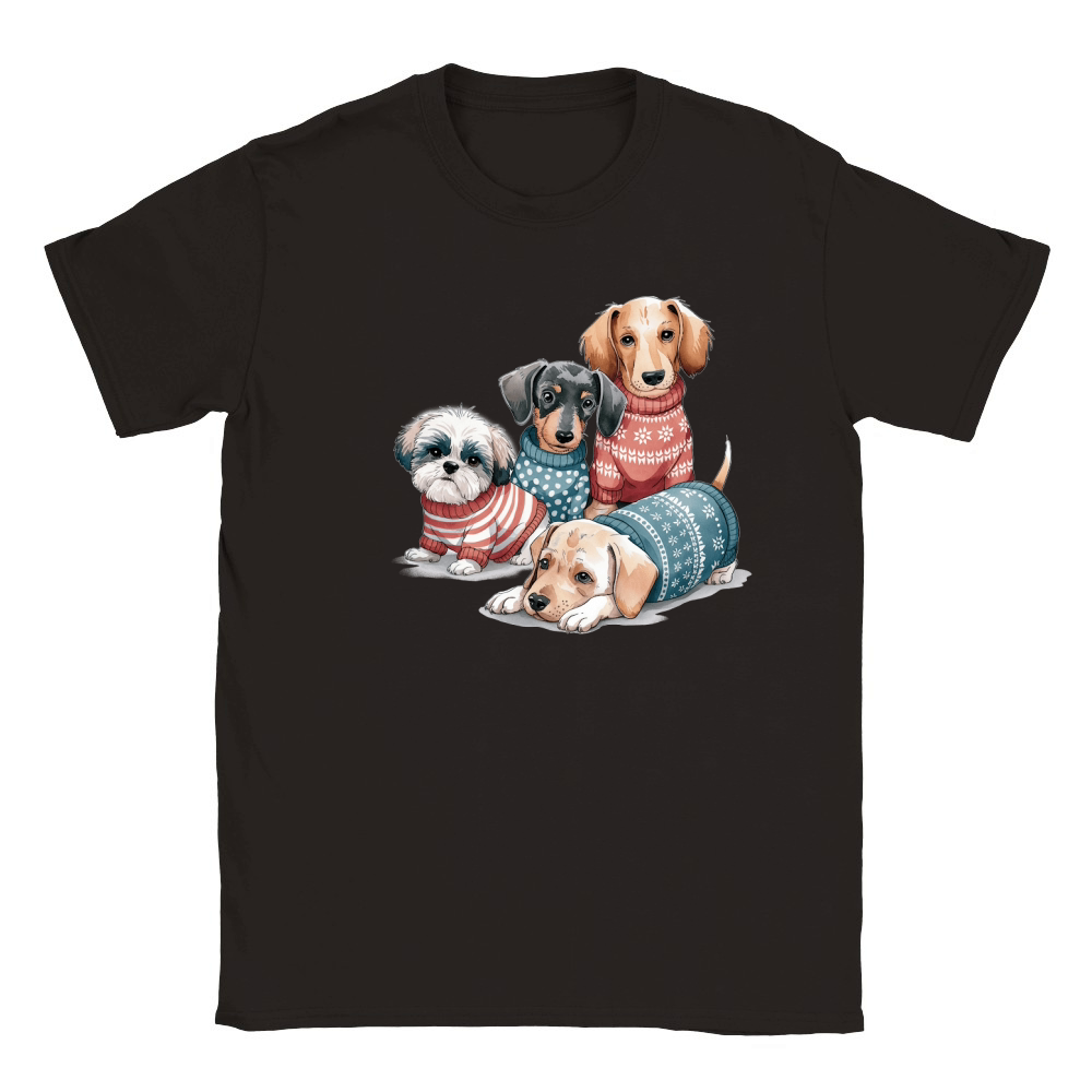 Dog Watercolor Bundle Classic Kids Crewneck T-shirt