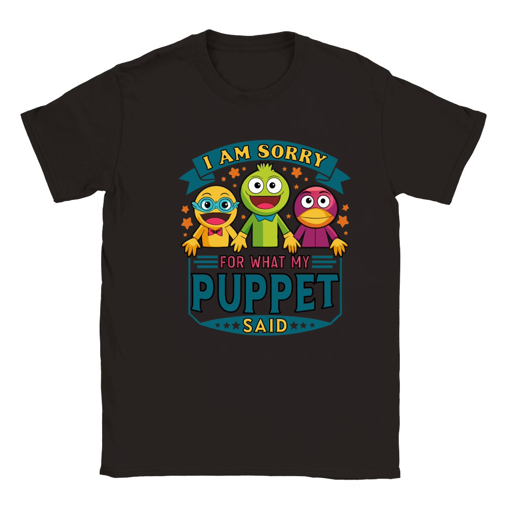 i am sorry for what my puppet said 03 Classic Kids Crewneck T-shirt