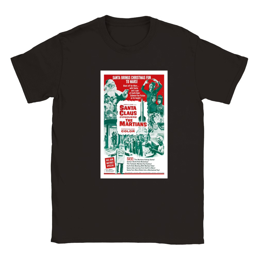 Santa Claus Conquers The Martians Vintage Film Post Classic Kids Crewneck T-shirt